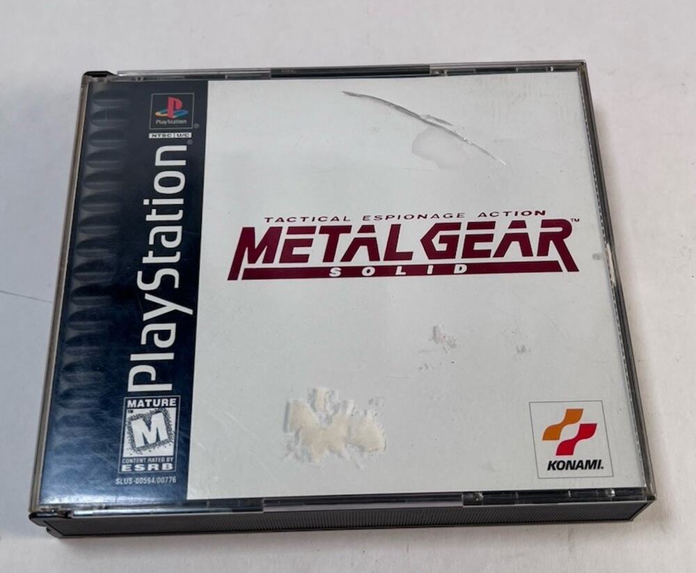 Metal Gear Solid PS1 CIB Black Label Sony PlayStation 1 1998 Complete Reg Card